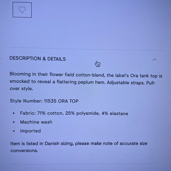 Notes Du Nord women’s US Size 10 Danish Size 40 Ora Floral Tank Top - Picture 7 of 7